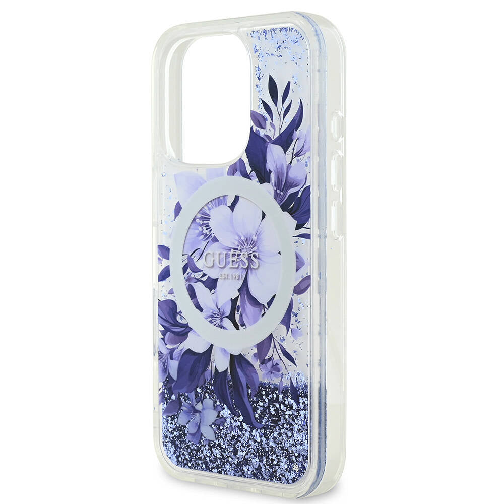 Guess iPhone 16 Pro Max Orjinal Lisanslı Magsafe Şarj Özellikli Sıvılı Simli Çiçek Desenli Telefon Kılıfı - 19 Guess iPhone 16 Pro Max Orjinal Lisanslı Magsafe Şarj Özellikli Sıvılı Simli Çiçek Desenli Telefon Kılıfı - 19